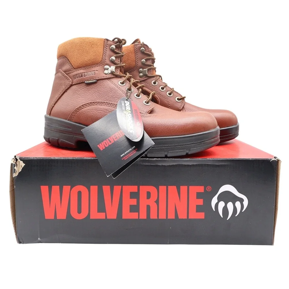 Wolverine DuraShocks SR Work Boots Men 9M Brown Leather New NWT W03122